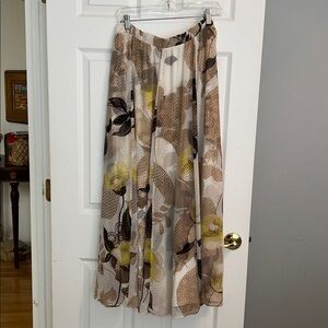 White House Black Market White Multi Floral Maxi Skirt